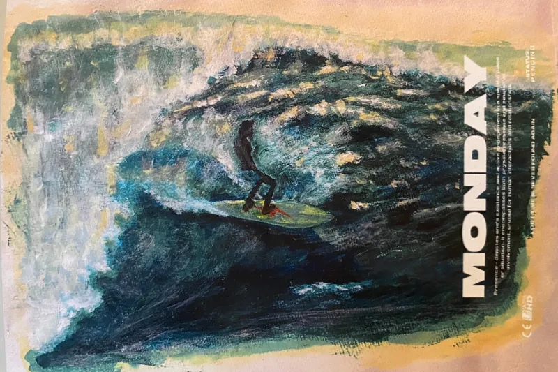 鶴岡市のblanc blanc gastropubの店内アート